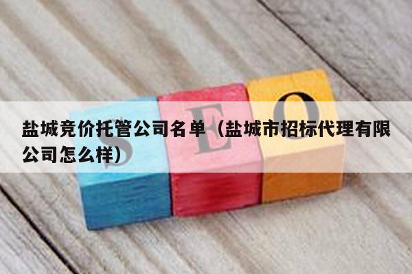 盐城竞价托管公司名单（盐城市招标代理有限公司怎么样）